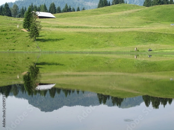 Obraz spiegelung im see