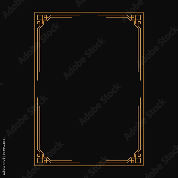 Fototapeta vector image,on black background, decorative