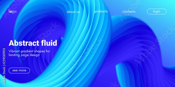 Fototapeta Abstract Fluid Background for Landing Page.