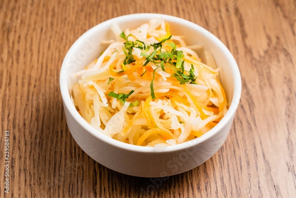 Fototapeta cabbage salad in the bowl