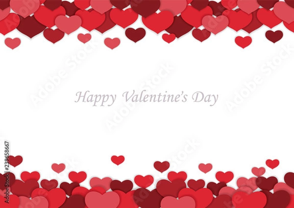 Fototapeta バレンタインデーのシームレスな背景イラスト