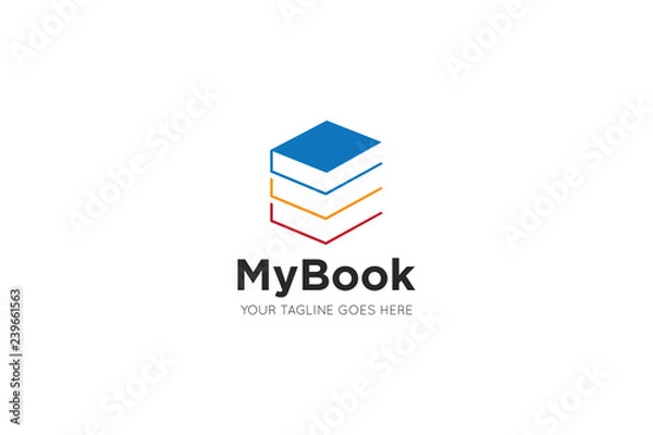 Obraz book logo and book icon design template