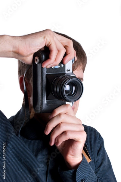 Fototapeta man with a camera
