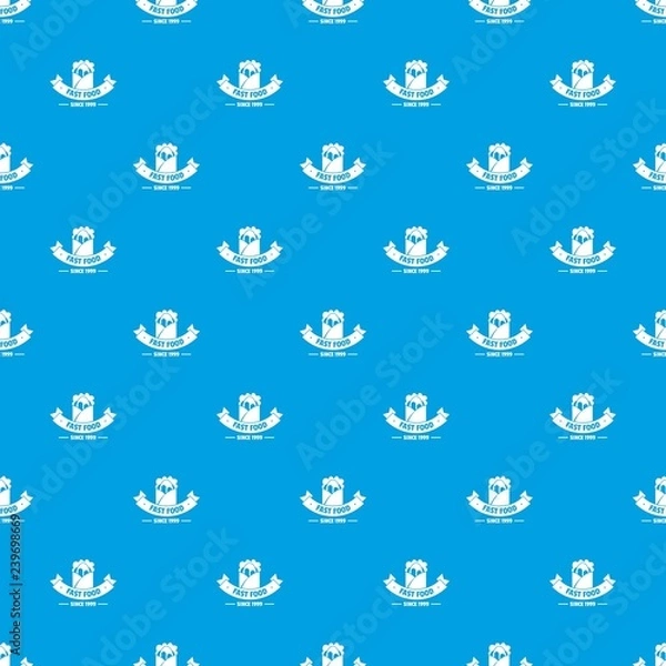 Obraz Hot fast food pattern vector seamless blue repeat for any use