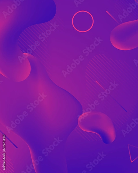 Obraz Modern wavy shape background with trendy design. Colorful abstract background. Creative design element.