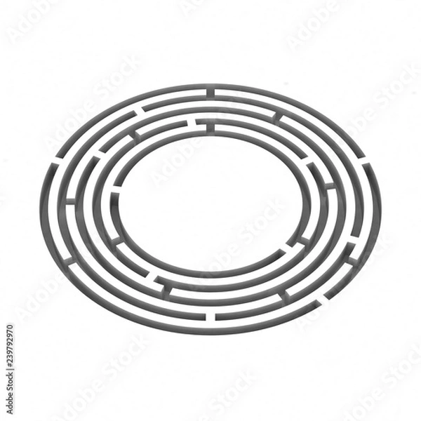 Fototapeta 3d render maze alphabet letter