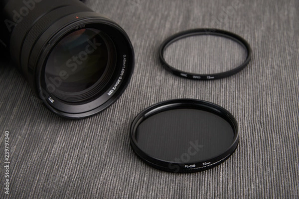 Fototapeta Circular polarizer camera filter