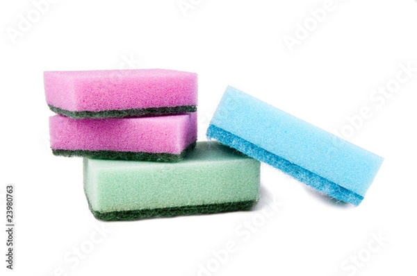 Obraz Various sponges isolated on the white