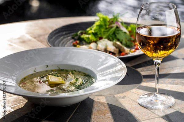 Fototapeta soup with mushrooms