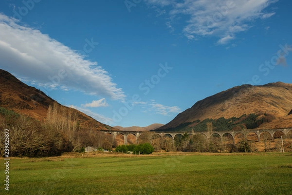 Obraz landscape with mountains and clouds