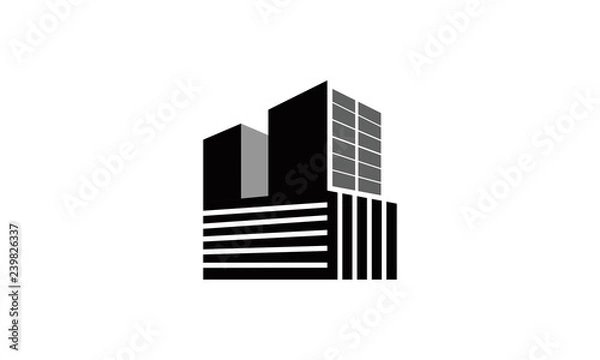 Fototapeta office skyscraper building logo