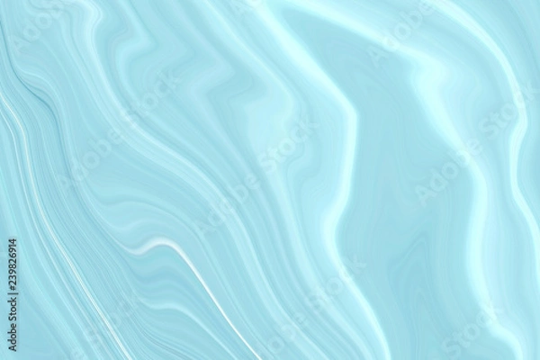 Fototapeta Blue background with a pattern of marble, fashionable pattern for various purposes. The texture of the waves and lines with divorces for the Christmas card.