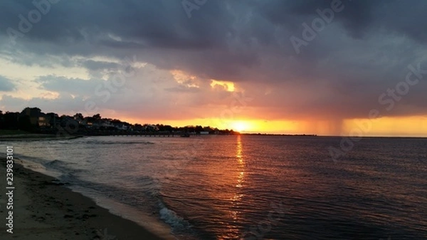 Fototapeta sunset on beach