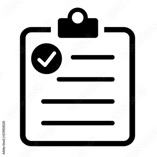 Fototapeta Checklist icon, Vector illustration