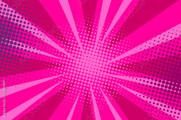 Obraz Comic book pop art strip radial backdrop