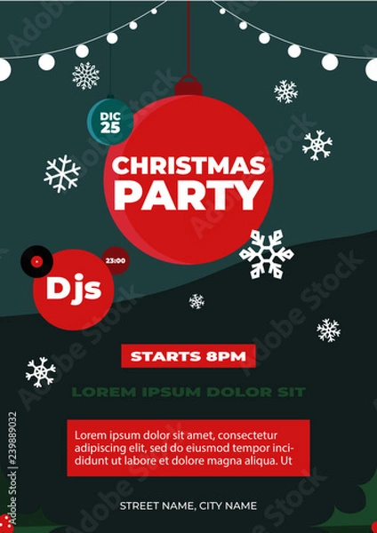 Obraz Christmas party poster 2