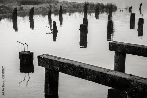 Obraz Old Wharf on the Willapa No. 10, Raymond, Washington, 2018