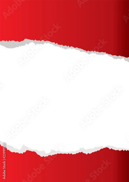 Obraz red paper tear background