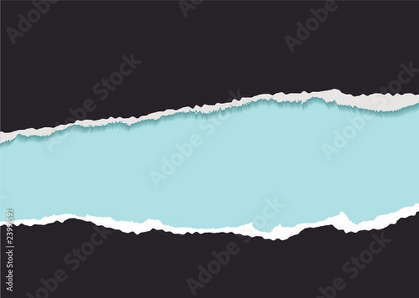 Obraz blue torn strip background