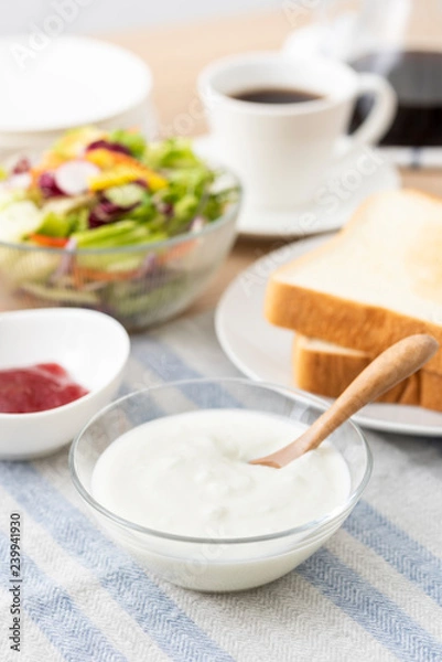 Fototapeta 朝食ヨーグルト
