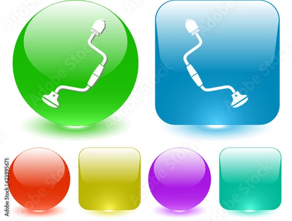 Fototapeta Hand drill. Vector interface element.