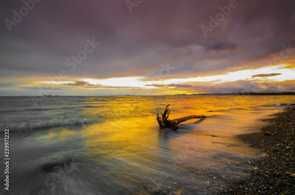 Fototapeta sunset on the beach