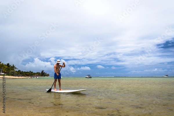 Obraz paddle boarding mauritius
