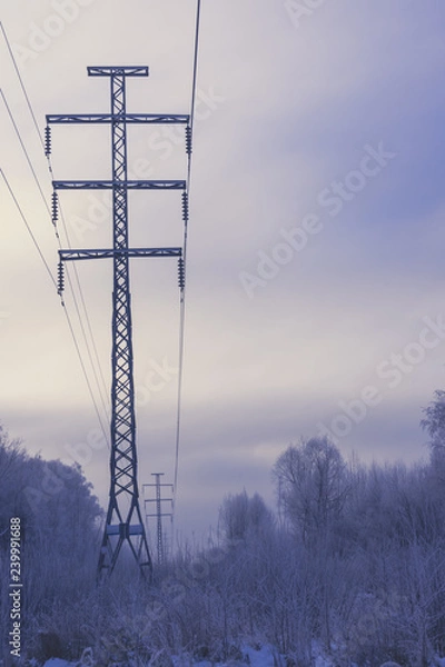 Obraz Power line and its elements