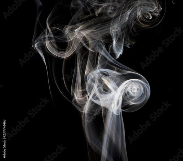 Fototapeta Dym na czarnym tle