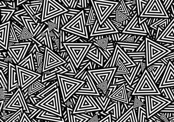 Fototapeta modern triangles blak and white background