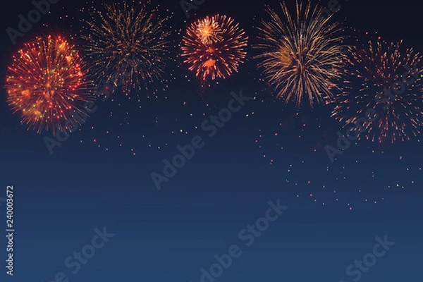 Obraz abstract fireworks background and space for text