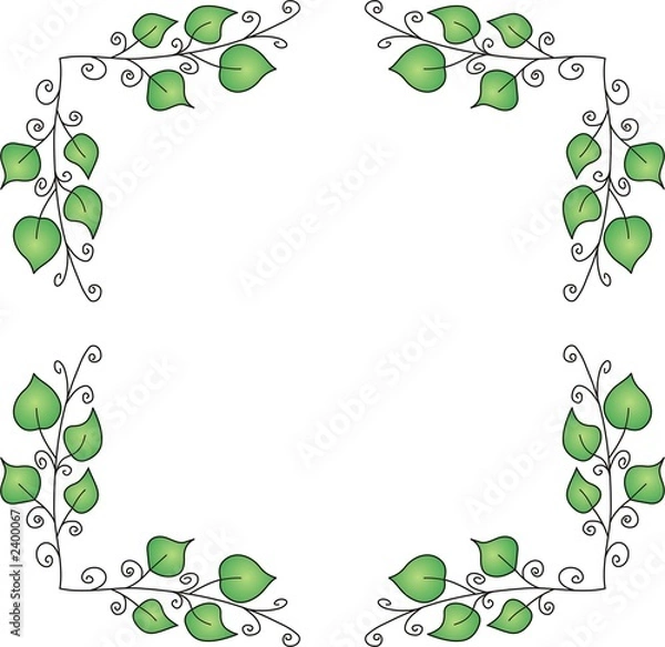 Obraz leaves frame