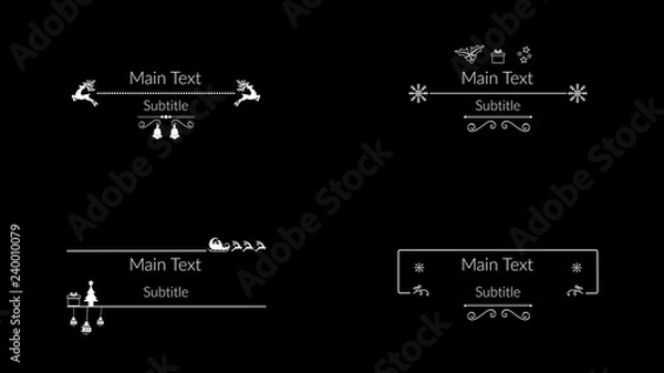 Obraz Kreatywne eleganckie tytuły Bożego Narodzenia i Nowego Roku