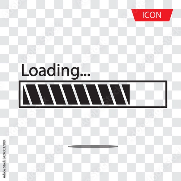 Fototapeta loading bar progress icons, load sign vector isolated on white background.