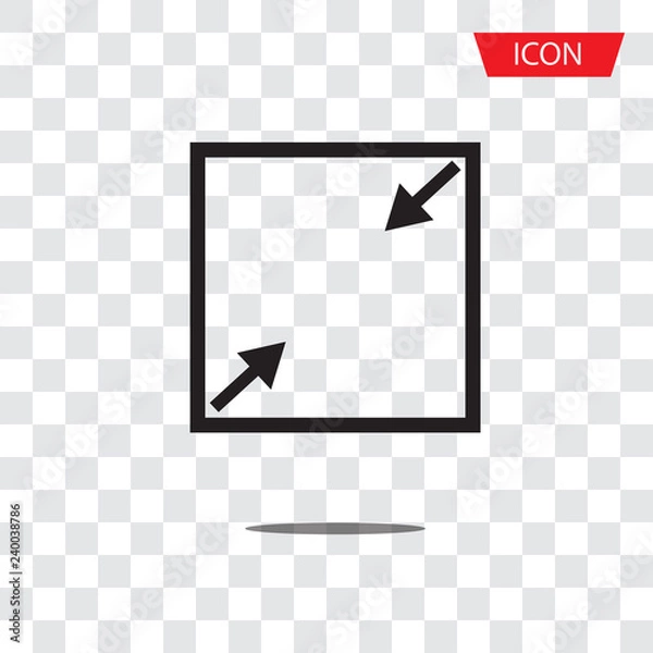 Fototapeta exit full screen icon vector isolated on white background.