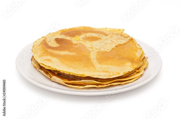 Fototapeta stack of thin pancakes