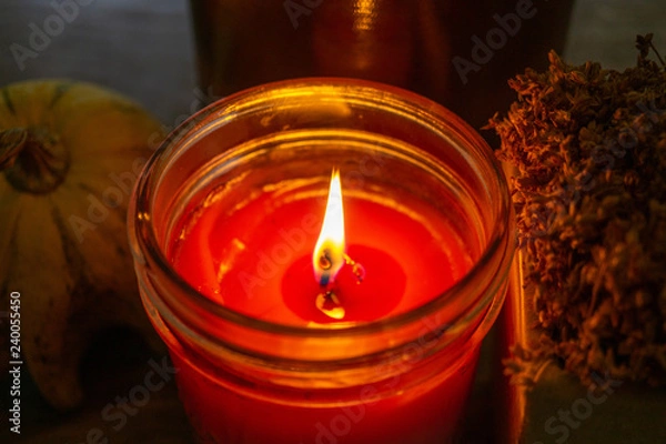 Obraz Candle in Autumn