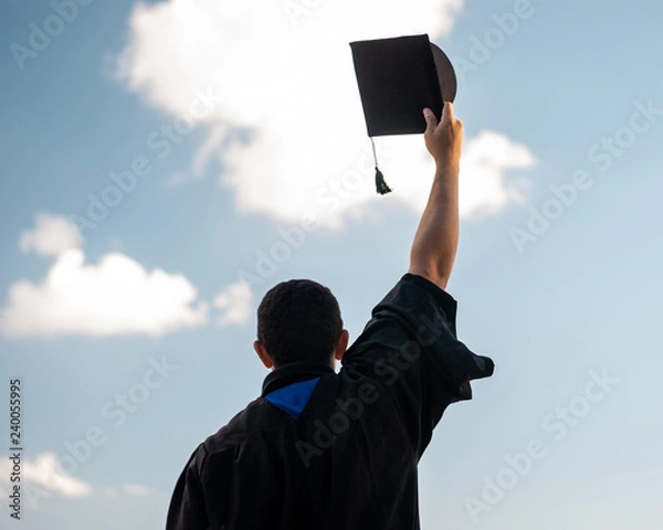 Fototapeta Graduation cap, square academic cap