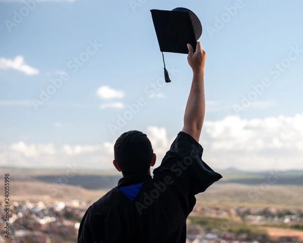 Fototapeta Graduation cap, square academic cap