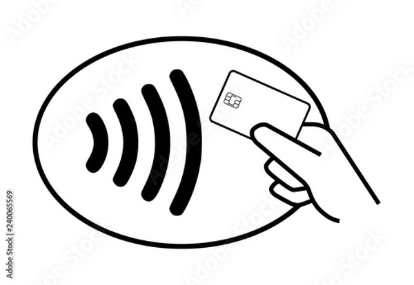 Obraz Paying with contactless payment system