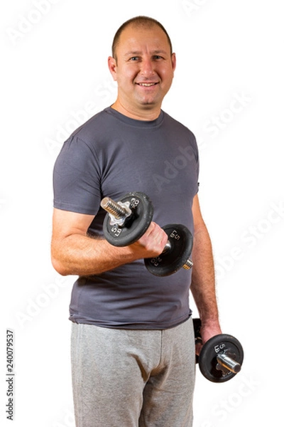 Obraz Man lifting weights