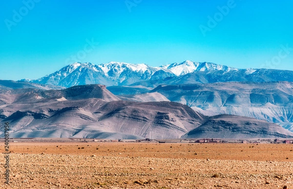 Obraz Niesamowity widok panoramiczny na góry Atlas w Maroku
