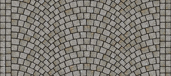 Obraz Road curved cobblestone texture 078