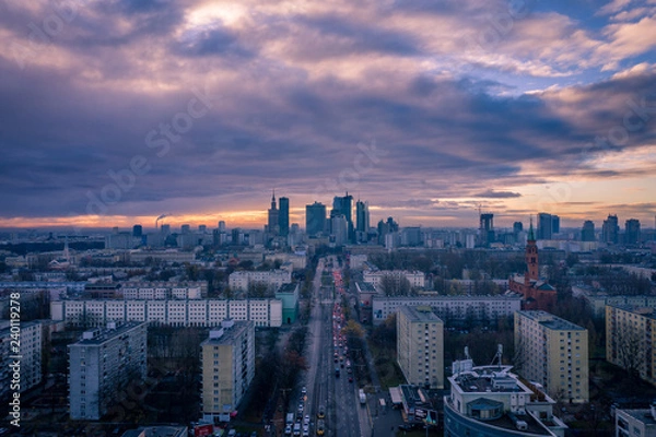 Obraz Warszawa z lotu ptaka