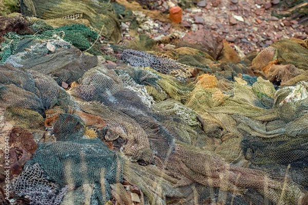 Obraz Multicolored fishing nets