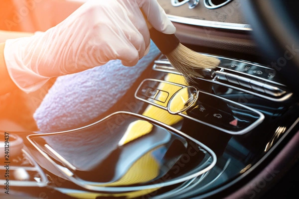 Obraz luxury car interior cleaning