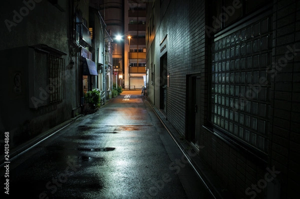 Fototapeta 雨上がりの町