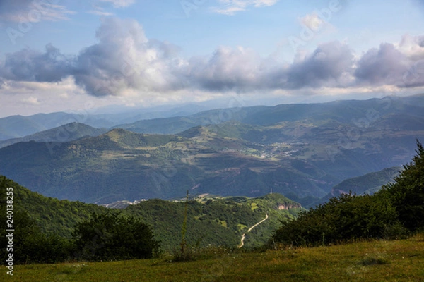 Obraz landscape with mountains and clouds