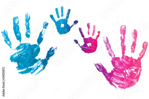 Obraz colorful child hand printed