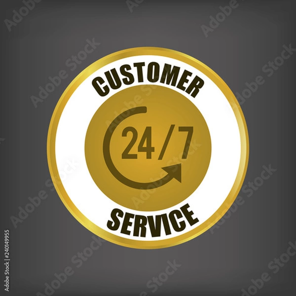 Fototapeta customer service related icons image 
